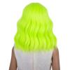 DUDUWIG Lime Green Wig Short Neon Green Wavy Curly Wig with Air Bangs Heat Resistant Synthetic Wigs with Cap (Small Size) view 4