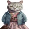 20x24 inch Cat Blue Jacket DIY Diamond Painting Kits for Adults - Fantasy Cat Diamond Painting Kits,Full Drill Crystal Rhinestone Embroidery Craft Kits for Home Decor Gifts view 1