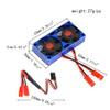 fujita RC Metal CMC Motor High Speed Cooling Fan1Pcs ESC DIY Kit Cooling for TRX4 TRX6 TRX UDR 85086-4 ARRMA Mojave EXB Axial 1/10 1/8 1/5 RC Model Car Upgrade Parts (Blue) view 2