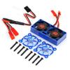fujita RC Metal CMC Motor High Speed Cooling Fan1Pcs ESC DIY Kit Cooling for TRX4 TRX6 TRX UDR 85086-4 ARRMA Mojave EXB Axial 1/10 1/8 1/5 RC Model Car Upgrade Parts (Blue) view 3