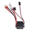 60A Brushed ESC Speed Controller, Plastic Material, Fast Heat Dissipation, Suitable for RC Cars Boats, Automatic Power Disconnect, with T Plug Male view 1