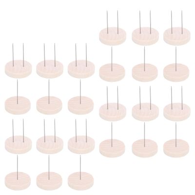 24 Pieces Crochet Doll Stand Needle Holder Sturdy Display Stand for Small Dolls Pine Wood Material Suitable for Action Figures and Stuffed Animal Display