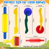 Clay and Dough Tools 6 Pieces Basic Dough Tool Set for Kids, Variety of Rolling Pins, Rollers, Cutters view 2