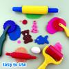 Clay and Dough Tools 6 Pieces Basic Dough Tool Set for Kids, Variety of Rolling Pins, Rollers, Cutters view 3