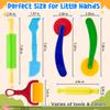 Clay and Dough Tools 6 Pieces Basic Dough Tool Set for Kids, Variety of Rolling Pins, Rollers, Cutters view 2