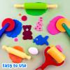 Clay and Dough Tools 6 Pieces Basic Dough Tool Set for Kids, Variety of Rolling Pins, Rollers, Cutters view 3