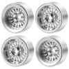RCHUBAM 1.9in Beadlock Wheel Rims 56 * 30MM 4PCS Aluminum Wheels Compatible with Axial SCX10 TRX4 TRX6 Redcat Gen7 8 1/10 Scale RC Crawler Car Upgrades (Silver) view 1