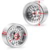 RCHUBAM 1.9in Beadlock Wheel Rims 56 * 30MM 4PCS Aluminum Wheels Compatible with Axial SCX10 TRX4 TRX6 Redcat Gen7 8 1/10 Scale RC Crawler Car Upgrades (Silver) view 2