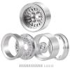 RCHUBAM 1.9in Beadlock Wheel Rims 56 * 30MM 4PCS Aluminum Wheels Compatible with Axial SCX10 TRX4 TRX6 Redcat Gen7 8 1/10 Scale RC Crawler Car Upgrades (Silver) view 3