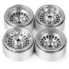 RCHUBAM 1.9in Beadlock Wheel Rims 56 * 30MM 4PCS Aluminum Wheels Compatible with Axial SCX10 TRX4 TRX6 Redcat Gen7 8 1/10 Scale RC Crawler Car Upgrades (Silver) view 4
