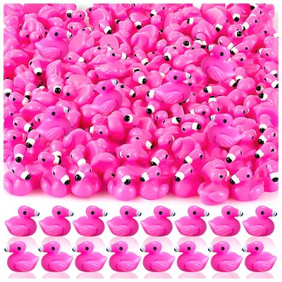 150Pcs Mini Resin Flamingo, Flamingo Tiny Ducks, Cute Flamingos Figurine for Cake Topper Garden Dollhouse Landscape Aquarium Ornaments DIY Crafts