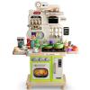 Play Kitchen Set, Kids Kitchen Playset with Realistic Sound & Light, Cooking Stove, Sink, Play Food and Accessories, 57 Pcs Kitchen Toys Gifts for Toddlers 2-4 3-5 Boys Girls (Green) view 1