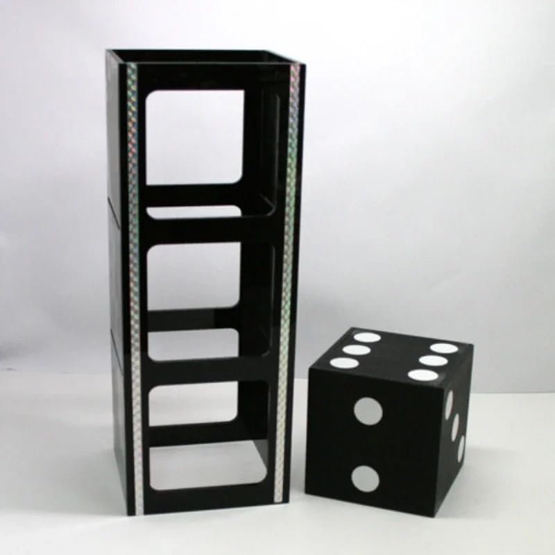 blue-ther Ultra Dice Penetration Stage Magic Tricks Illusions Mentalism Street Amazing Block Visibly Penetrate Steel Magia Gimmick Show