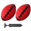 ABAJI Toy Football 2PCS 6 inch Small Mini Ball for Kid Toddler Soft Rubber Come with Pump Needle Boys Girls Gift Party Decor view 1
