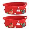 2pcs Holiday Themed Cotton Rope Storage Bin Hand Woven Basket Toy Organizers for Kids Elegant Christmas Present Basket view 1