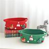 2pcs Holiday Themed Cotton Rope Storage Bin Hand Woven Basket Toy Organizers for Kids Elegant Christmas Present Basket view 4