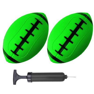 ABAJI Toy Football 2PCS 6 inch Small Mini Ball for Kid Toddler Soft Rubber Come with Random Color Pump Needle Boys Girls Gift Party Decor