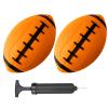 ABAJI Toy Football 2PCS 6 inch Small Mini Ball for Kid Toddler Soft Rubber Come with Pump Needle Boys Girls Gift Party Decor view 1
