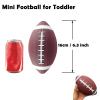 ABAJI Toy Football 2PCS 6 inch Small Mini Ball for Kid Toddler Soft Rubber Come with Pump Needle Boys Girls Gift Party Decor view 2