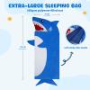 Kids Sleeping Bag Soft Plush Toddler Nap Mat with Pillow for Boys Girls Large 67 * 27.5 Inch Sleeping Mat for Daycare Preschool Kindergarten view 2