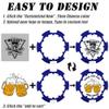 50 Custom Clay Poker Chips, 40mm Heavy 11.5 Grams Casino Sized Personalized Poker Chips with Logo, Image or Text, Customized Drink Tokens for Bar, Party, Business Card, Golf Club or Events (Blue) view 4