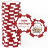 50 Custom Clay Poker Chips, 40mm Heavy 11.5 Grams Casino Sized Personalized Poker Chips with Logo, Image or Text, Customized Drink Tokens for Bar, Party, Business Card, Golf Club or Events (Red) view 1