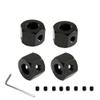 GFEJVDBI 4PCS Metal Wheel Hub Hex Adapter 5mm to 12mm for Various RC Cars Compatible with D12 C14 C24 B14 B16 MN D91 Upgrade Parts(Black) view 1