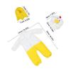 VALICLUD 1set Cute Chicken Plush Jumpsuit Matching Hat for Newborn Photography Warm Long Sleeve Animal Outfit for Family Events and Outdoor Adventures view 2