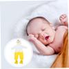 VALICLUD 1set Cute Chicken Plush Jumpsuit Matching Hat for Newborn Photography Warm Long Sleeve Animal Outfit for Family Events and Outdoor Adventures view 4