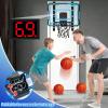 Adjustable Height Basketball Hoop Indoor with LED Lights, Basketball Toys Gifts for 5 6 7 8 9 10+ Year Old Boys Kids, Indoor Over The Door Mini Basketball Hoops with Electronic Scoreboard & 3 Balls view 4
