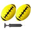 ABAJI Toy Football 2PCS 6 inch Small Mini Ball for Kid Toddler Soft Rubber Come with Pump Needle Boys Girls Gift Party Decor view 1