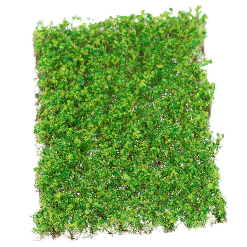 Kisangel Artificial Flower Clusters Miniature Grass for Model Train Landscapes Realistic Simulation Vegetation for Railway Scenery Green Grass Cluster