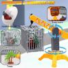 CORPER TOYS 271-pcs Construction Race Track Set Toys with Light Up Electric Construction Race Car, Dinosaur Race Car, Crane, Egg, Trees and Road Signs DIY Race Car Track for Kids Gift view 4