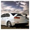 Compatible For Mitsubishi Lancer Evo ABS Plastic Unpainted Color Rear Spoiler Wing Trunk Lid Cover Car Styling(Carbon fiber patter) view 3