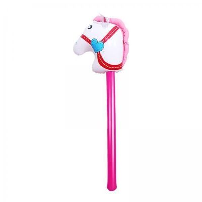 3X Inflatable Hobby Horse Stick Toy for Themed Celebrations