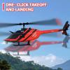 C138 1/33 Scale 206 Bell RC Helicopter for Adults - Optical Flow Positioning, 2.4G 6CH, 6-Axis Gyro, Altitude Hold, Heli Single Rotor, 10-12min Flight, Easy Control for Beginners (4 Batteries) view 4