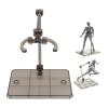 5 Pcs Action Figure Display Stand,Versatile Set up Customizable Stage,Plastic Easy Assembly Lightweight Portable, Compatible with 1/144 Toy, Black view 3