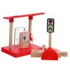 Veemoon 2 Pack Boys and Girls' Railway Station Accessories DIY Gas Station Model Kit Road Block Toy Develop Creativity Skills view 1