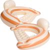 2PCS Pool Swim Ring Inflatable Pool Floats Water Fun Large Adult Swimming Pool Float for Beach Lake Summer Holiday Beach Party (U-Orange Lollipop Striped,2) view 1