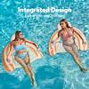 2PCS Pool Swim Ring Inflatable Pool Floats Water Fun Large Adult Swimming Pool Float for Beach Lake Summer Holiday Beach Party (U-Orange Lollipop Striped,2) view 2