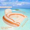 2PCS Pool Swim Ring Inflatable Pool Floats Water Fun Large Adult Swimming Pool Float for Beach Lake Summer Holiday Beach Party (U-Orange Lollipop Striped,2) view 3