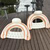 2PCS Pool Swim Ring Inflatable Pool Floats Water Fun Large Adult Swimming Pool Float for Beach Lake Summer Holiday Beach Party (U-Orange Lollipop Striped,2) view 4