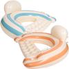 2PCS Pool Swim Ring Inflatable Pool Floats Water Fun Large Adult Swimming Pool Float for Beach Lake Summer Holiday Beach Party (U-Multi Lollipop Striped,2) view 1