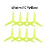 4pairs(4CW+4CCW) Fit for iFlight Nazgul F5/5140 5inch tri-Blade Propeller Compatible XING-E 2207 Motor,Used for FPV Racing Drone Part(4pairs F5 Yellow) view 3