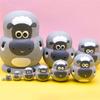 PXIWDAN Nesting Doll Sheep Animal Nesting Dolls Wooden Stacking Handmade FigurinesMatryoshka Nesting Dolls Lamb Stacking Doll view 3