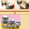PXIWDAN Nesting Doll Sheep Animal Nesting Dolls Wooden Stacking Handmade FigurinesMatryoshka Nesting Dolls Lamb Stacking Doll view 4