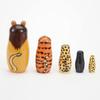 PXIWDAN Nesting Doll 5 Pieces Set Nesting Dolls Matryoshka Hand Painted Lion Animal Wooden Nesting Dolls Matryoshka Toy Stacking Doll view 3