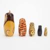PXIWDAN Nesting Doll 5 Pieces Set Nesting Dolls Matryoshka Hand Painted Lion Animal Wooden Nesting Dolls Matryoshka Toy Stacking Doll view 4
