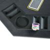 48" Folding Poker Tabletop for 8 Player Texas Holdem Octagon Casino Game Portable Layout Mat Black view 2