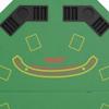 Poker Table Foldable 47" Octagon Casino Table BlackTexas Holdem Poker Table for 8 Players with Chips Tray and Cup Holders, Green view 2